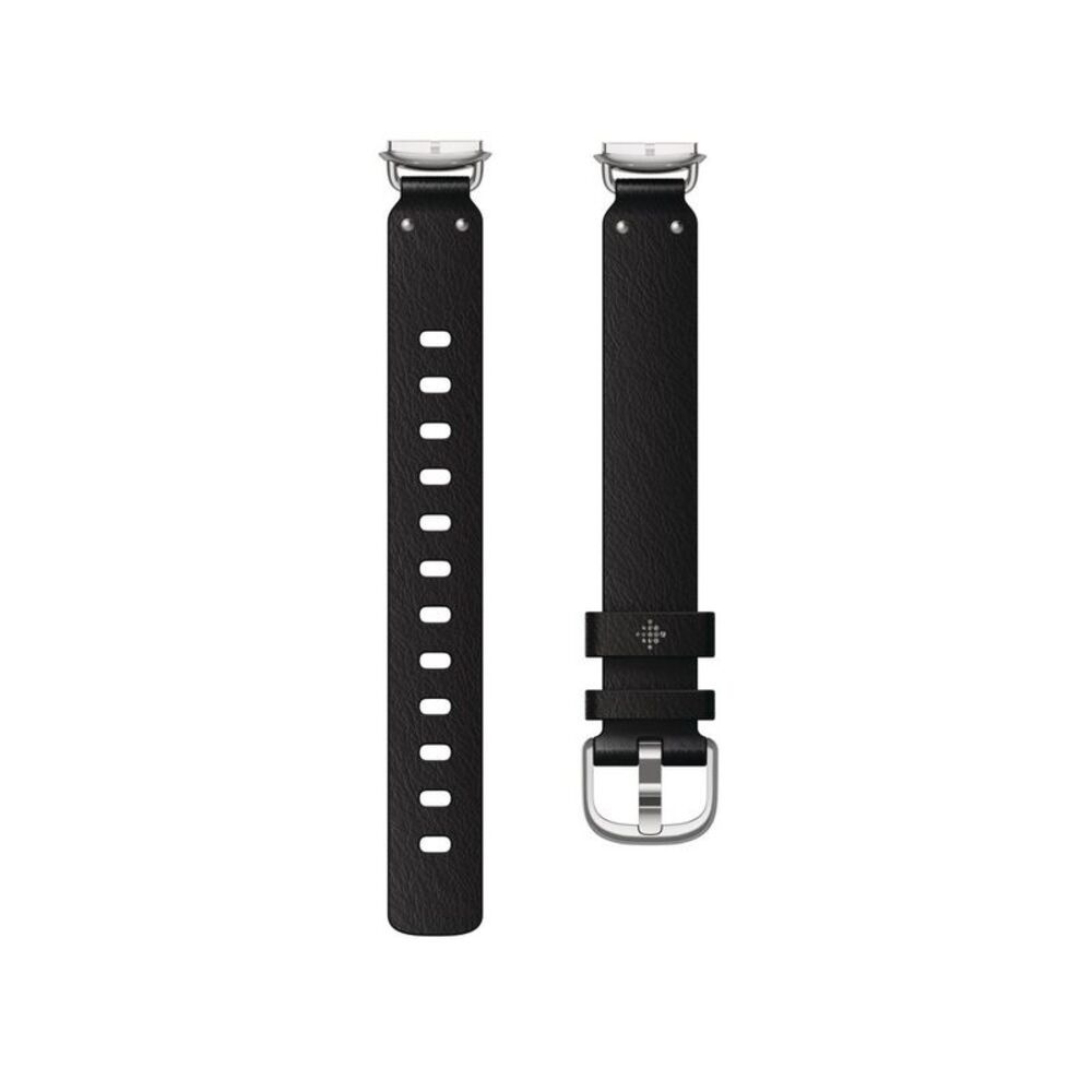 Open Box - Fitbit -  Luxe Leather Alternative Band Small - Black Black